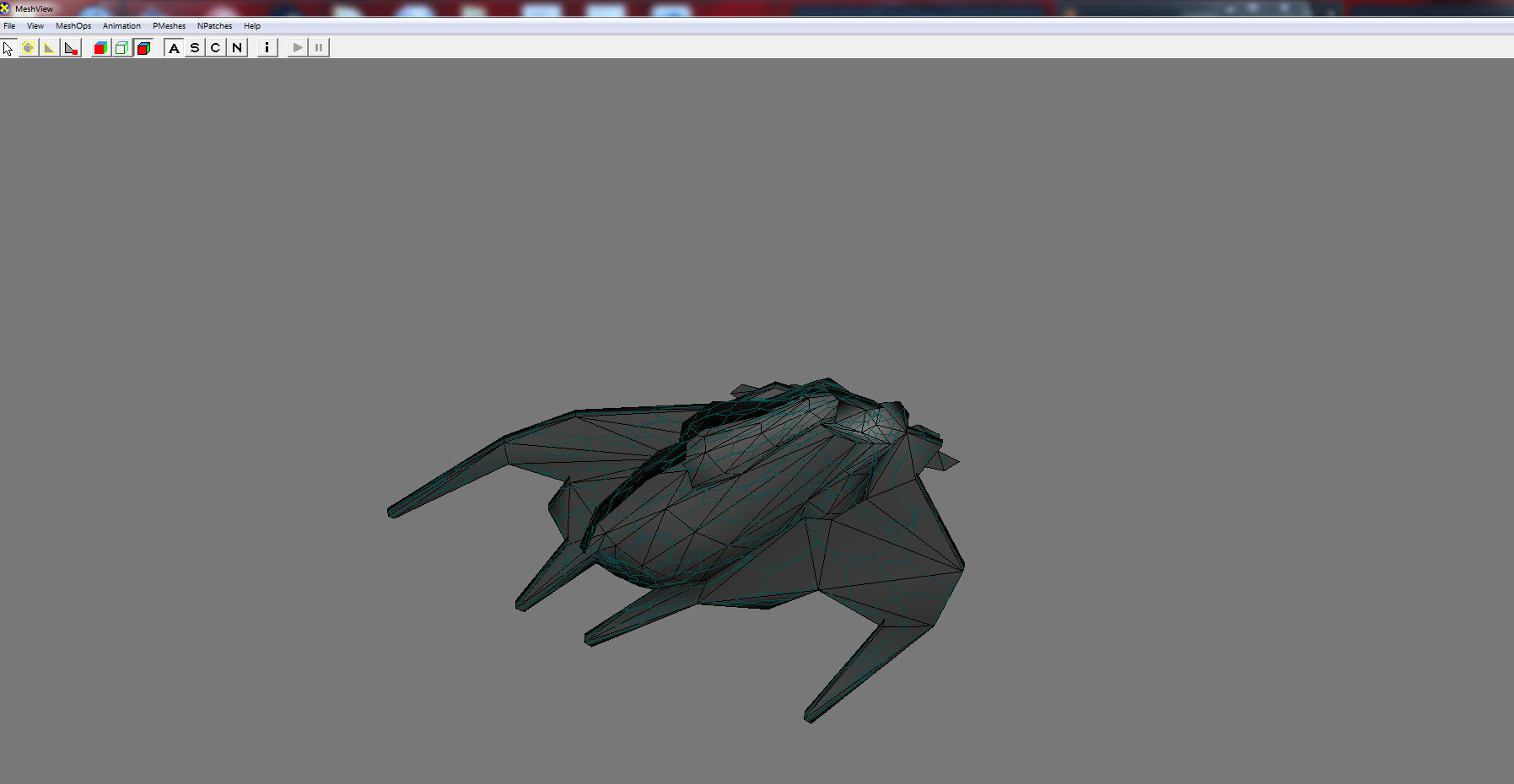 here's the succubus.<br />you'll notice that the core of the hull has reversed faces, this one of the models I was talking about.